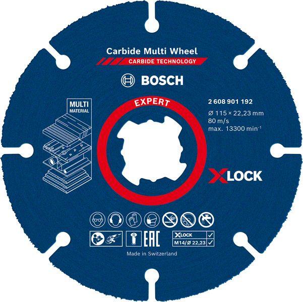 DISCOS DE CORTE EXPERT CARBIDE MULTI WHEEL X-LOCK 115MM BOSCH
