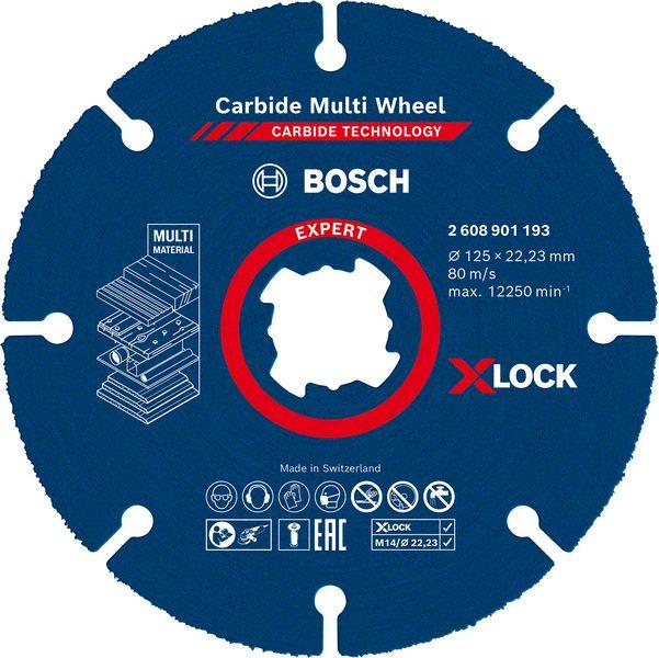 DISCOS DE CORTE EXPERT CARBIDE MULTI WHEEL X-LOCK 125MM BOSCH