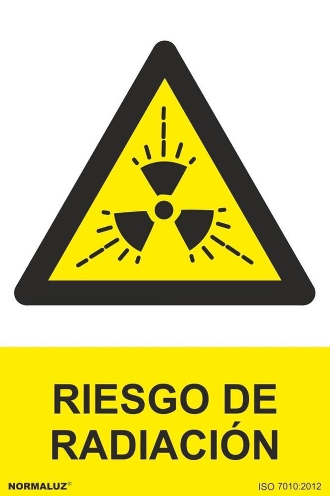 CARTEL PELIGRO RIESGO DE RADIACION